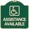 Signmission Assistance Available with HandicapHeavy-Gauge Aluminum Architectural Sign, 18" x 18", G-1818-24332 A-DES-G-1818-24332 - alternate 1